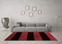 Machine Washable Abstract Red Modern Rug, wshabs88red