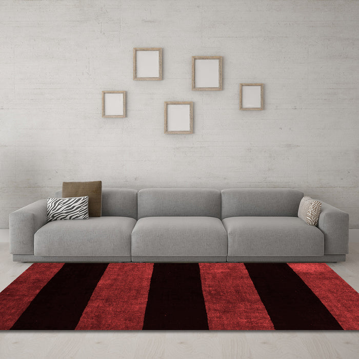 Modern Red Washable Rugs