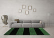 Machine Washable Abstract Emerald Green Modern Area Rugs in a Living Room,, wshabs88emgrn