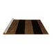 Sideview of Machine Washable Abstract Brown Modern Rug, wshabs88brn