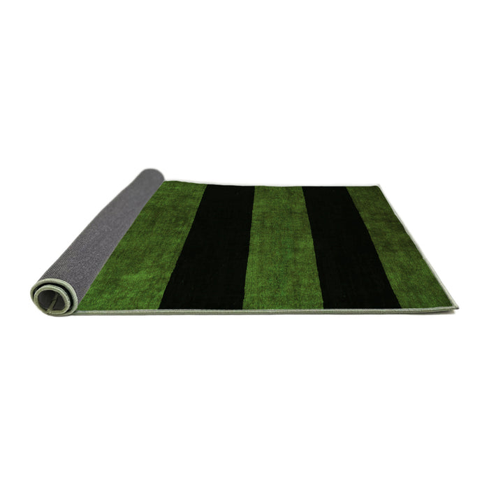 Sideview of Abstract Green Modern Rug, abs88grn