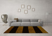 Machine Washable Abstract Yellow Modern Rug in a Living Room, wshabs88yw