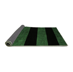 Sideview of Abstract Emerald Green Modern Rug, abs88emgrn