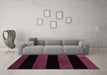 Machine Washable Abstract Purple Modern Area Rugs in a Living Room, wshabs88pur