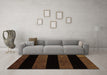 Machine Washable Abstract Brown Modern Rug in a Living Room,, wshabs88brn