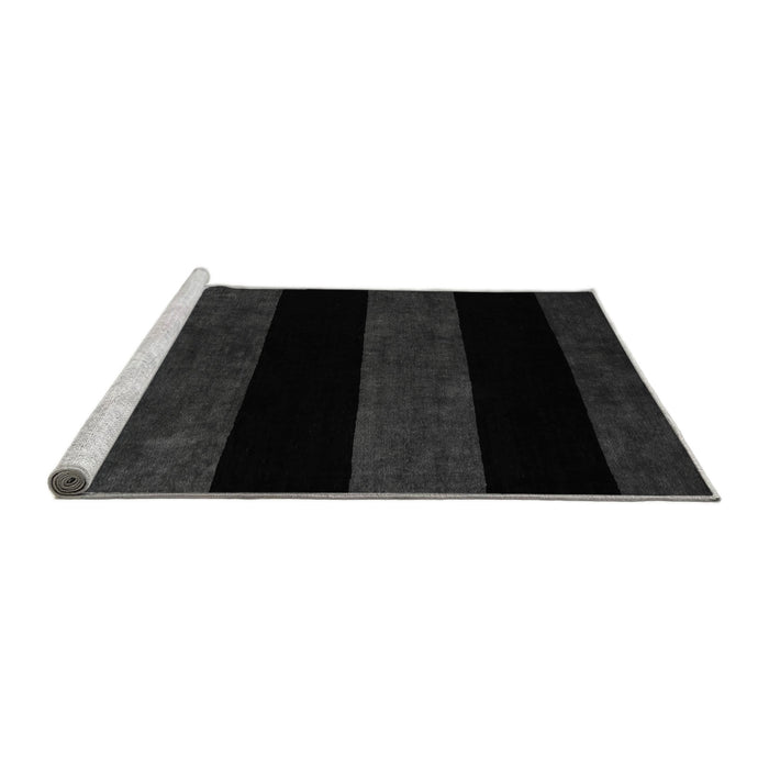 Sideview of Machine Washable Abstract Gray Modern Rug, wshabs88gry