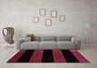 Machine Washable Abstract Pink Modern Rug in a Living Room, wshabs88pnk