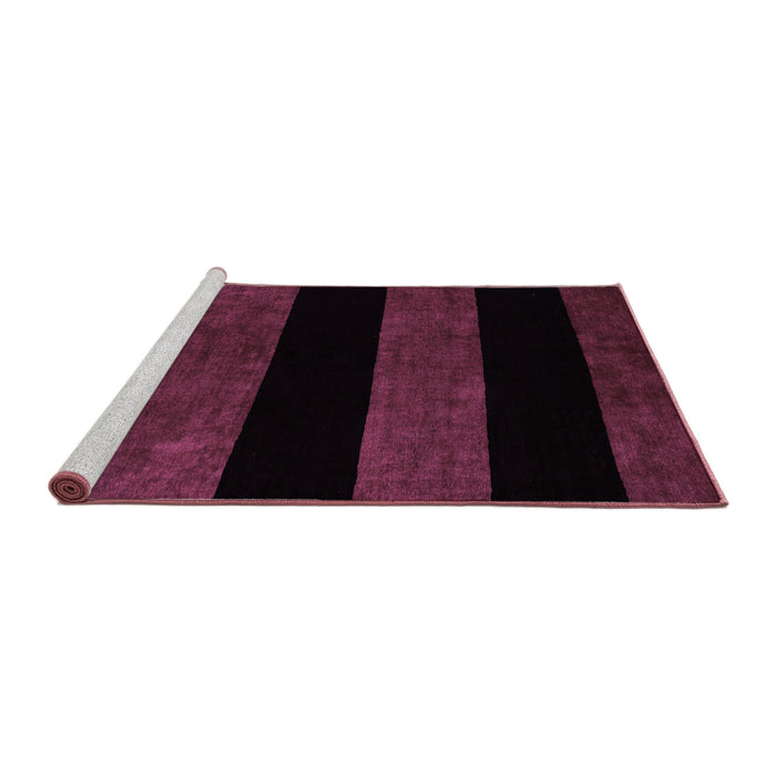 Sideview of Machine Washable Abstract Purple Modern Area Rugs, wshabs88pur