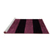 Sideview of Machine Washable Abstract Purple Modern Area Rugs, wshabs88pur