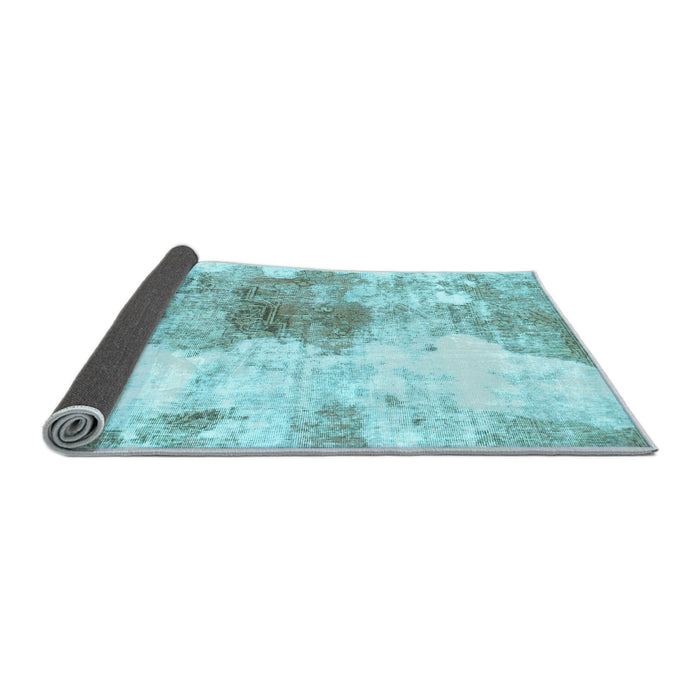 Sideview of Abstract Light Blue Modern Rug, abs890lblu