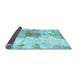 Sideview of Abstract Light Blue Modern Rug, abs890lblu