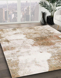 Abstract Gold Modern Rug, abs890