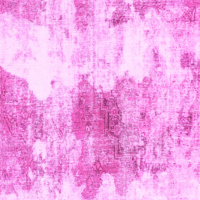 Square Machine Washable Abstract Pink Modern Rug, wshabs890pnk