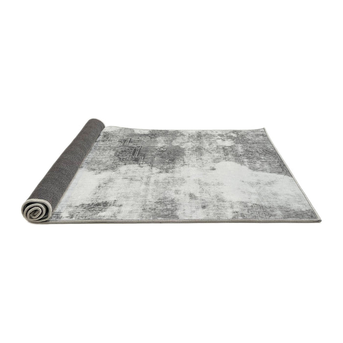 Sideview of Abstract Gray Modern Rug, abs890gry