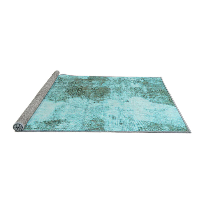 Sideview of Machine Washable Abstract Light Blue Modern Rug, wshabs890lblu