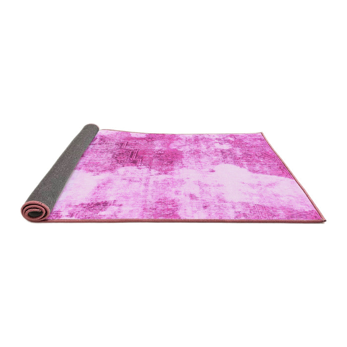 Sideview of Abstract Pink Modern Rug, abs890pnk