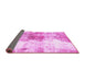 Sideview of Abstract Pink Modern Rug, abs890pnk