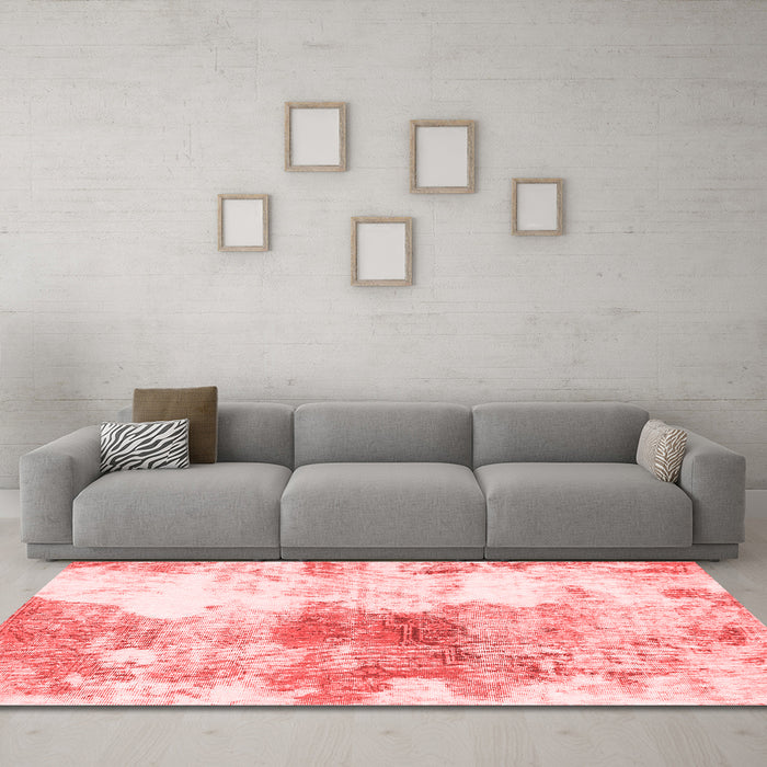 Modern Red Washable Rugs