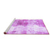 Sideview of Machine Washable Abstract Purple Modern Area Rugs, wshabs890pur