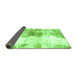 Sideview of Abstract Green Modern Rug, abs890grn