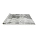 Sideview of Machine Washable Abstract Gray Modern Rug, wshabs890gry