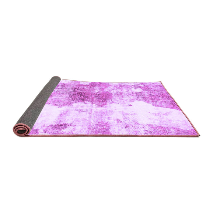 Sideview of Abstract Purple Modern Rug, abs890pur