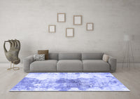 Machine Washable Abstract Blue Modern Rug, wshabs890blu