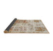 Sideview of Abstract Orange Brown Modern Rug, abs891