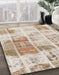 Machine Washable Abstract Orange Brown Rug in a Family Room, wshabs891