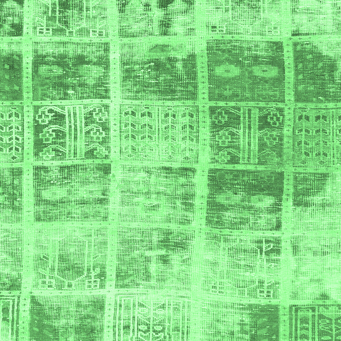 Machine Washable Abstract Emerald Green Modern Area Rugs, wshabs891emgrn