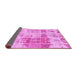 Sideview of Abstract Pink Modern Rug, abs891pnk