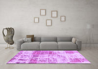 Machine Washable Abstract Purple Modern Rug, wshabs891pur