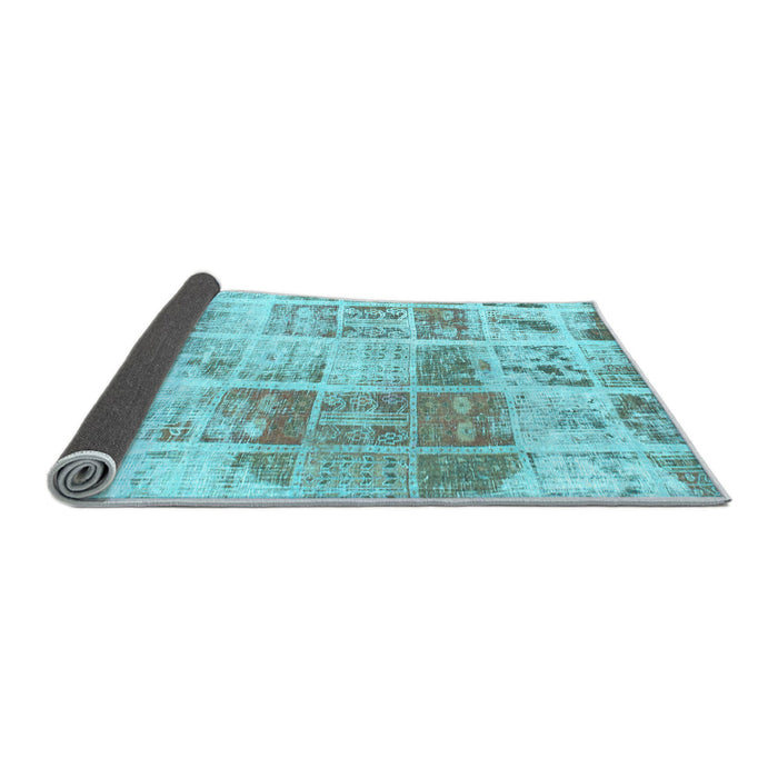 Sideview of Abstract Light Blue Modern Rug, abs891lblu
