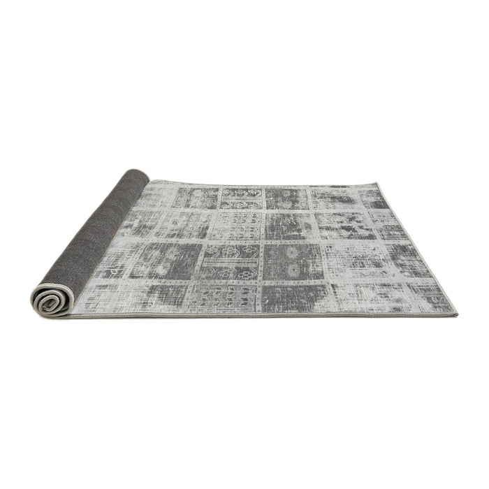 Sideview of Abstract Gray Modern Rug, abs891gry
