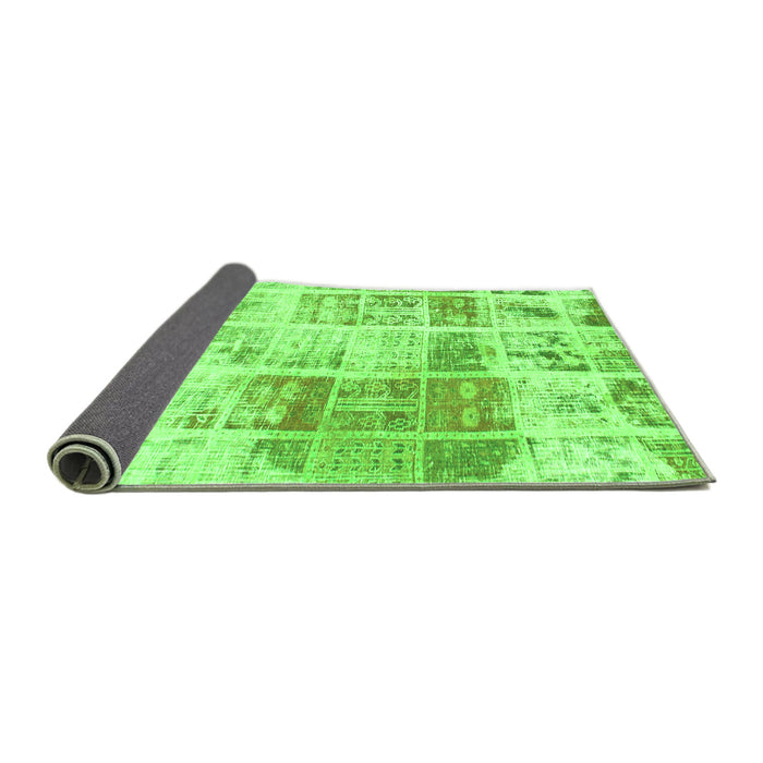 Sideview of Abstract Green Modern Rug, abs891grn