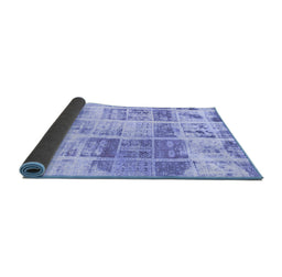 Sideview of Abstract Blue Modern Rug, abs891blu