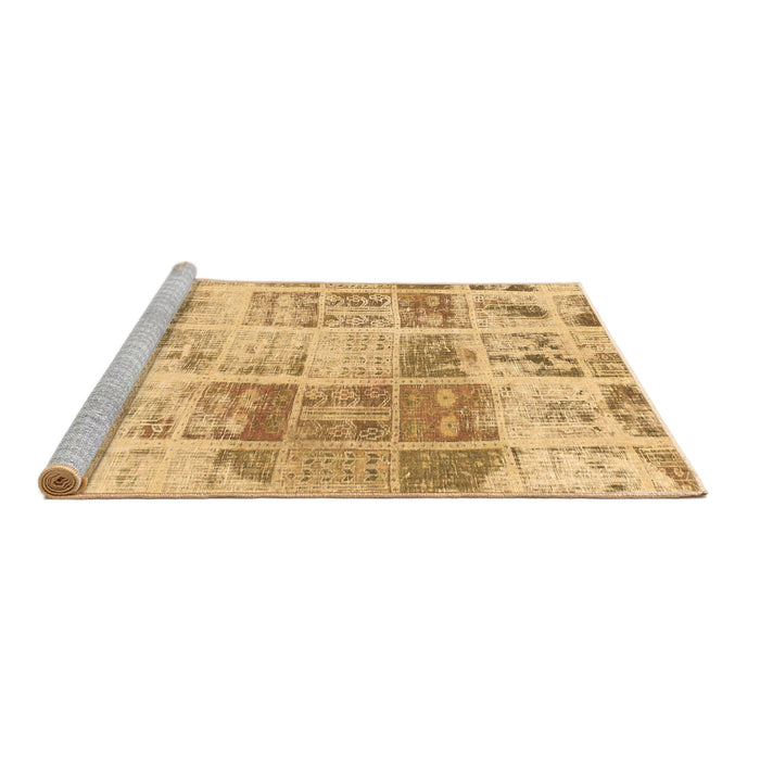 Sideview of Machine Washable Abstract Brown Modern Rug, wshabs891brn