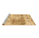 Sideview of Machine Washable Abstract Brown Modern Rug, wshabs891brn