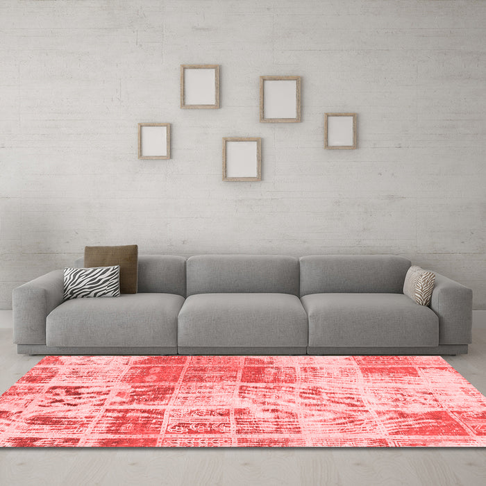 Modern Red Washable Rugs