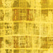 Square Abstract Yellow Modern Rug, abs891yw