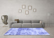 Machine Washable Abstract Blue Modern Rug in a Living Room, wshabs891blu