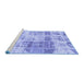 Sideview of Machine Washable Abstract Blue Modern Rug, wshabs891blu