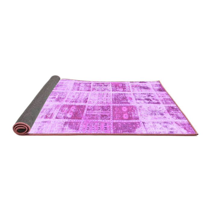 Sideview of Abstract Purple Modern Rug, abs891pur