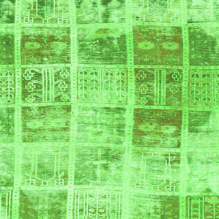 Machine Washable Abstract Green Modern Area Rugs, wshabs891grn