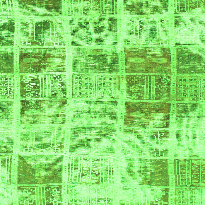 Square Abstract Green Modern Rug, abs891grn