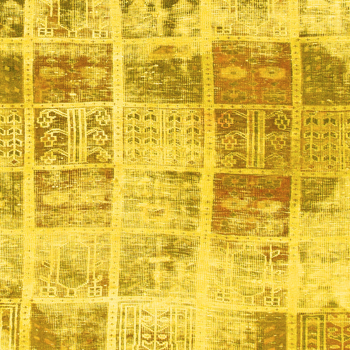 Machine Washable Abstract Yellow Modern Rug, wshabs891yw