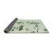 Sideview of Abstract Green Modern Rug, abs892