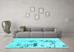 Machine Washable Abstract Light Blue Modern Rug in a Living Room, wshabs892lblu