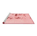 Modern Red Washable Rugs