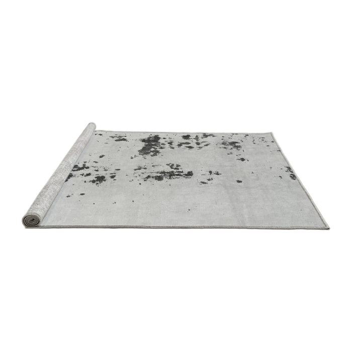 Sideview of Machine Washable Abstract Gray Modern Rug, wshabs892gry